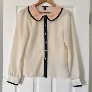 Forever 21 Chiffon Button Up